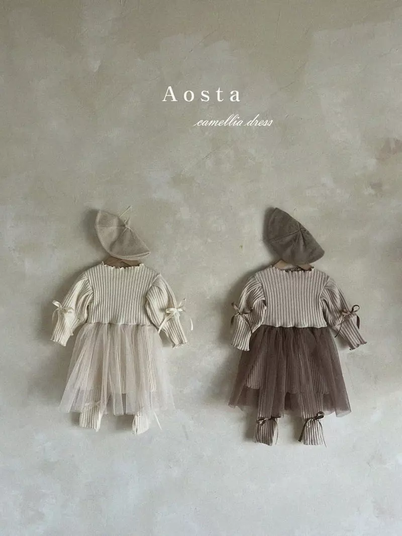 Aosta - Korean Children Fashion - #stylishchildhood - Camellia One-piece - 7