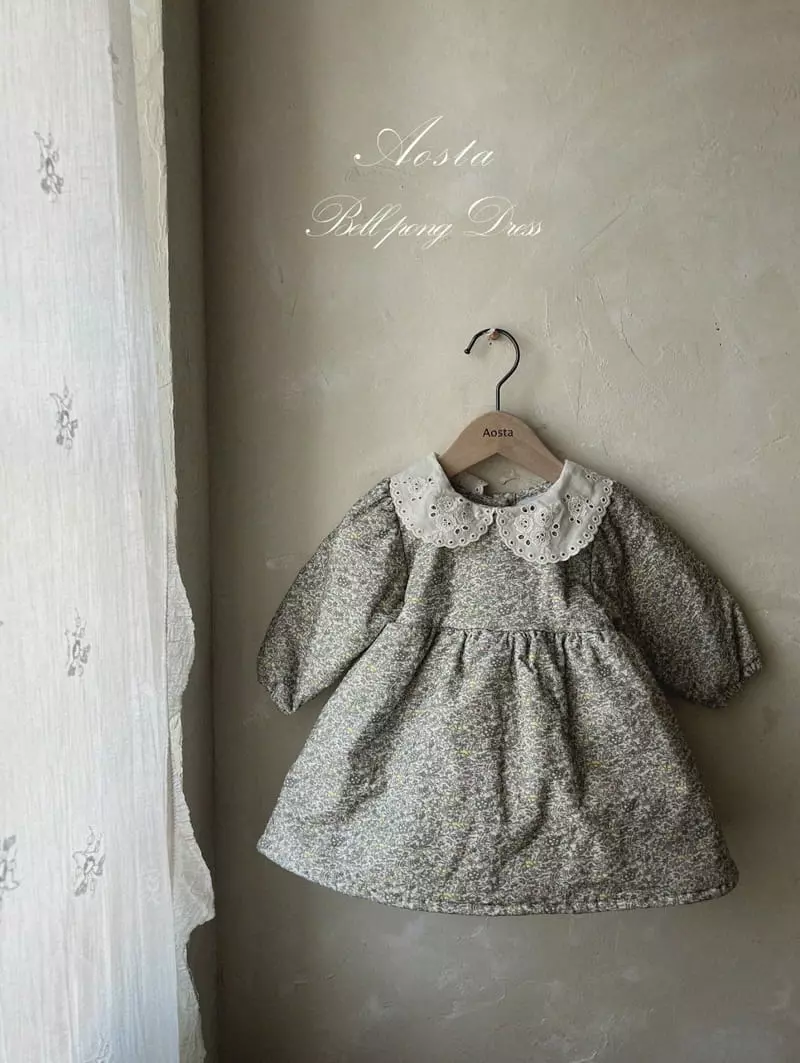Aosta - Korean Children Fashion - #todddlerfashion - Bell Pong One-piece - 3