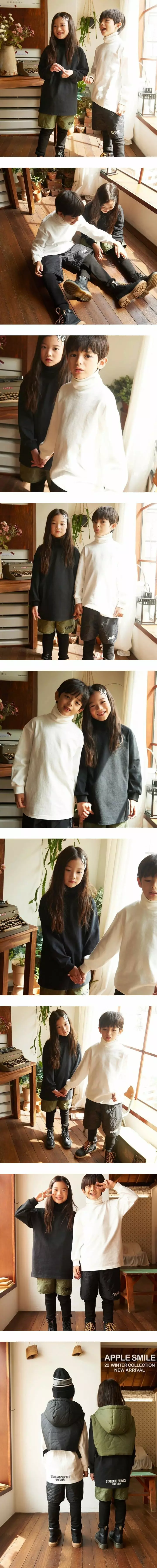 Apple Smile - Korean Children Fashion - #childrensboutique - Turtleneck Tee