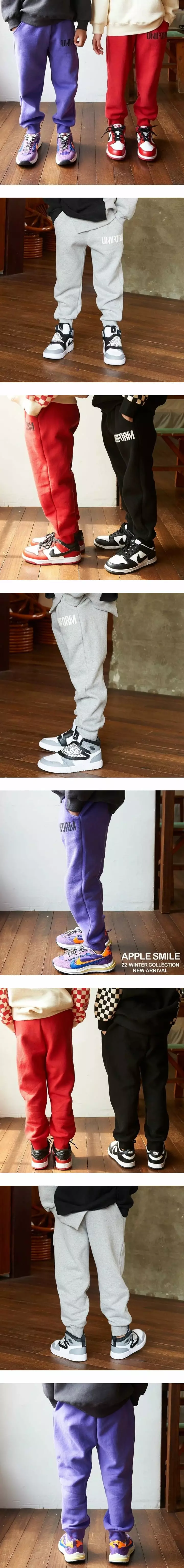 Apple Smile - Korean Children Fashion - #kidsshorts - Uniform Pants