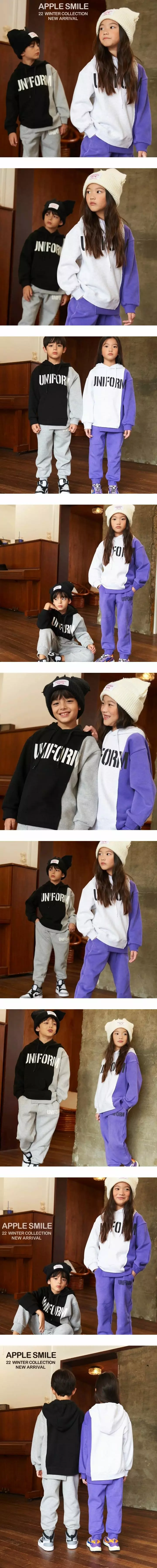Apple Smile - Korean Children Fashion - #kidzfashiontrend - Uniform Hoody