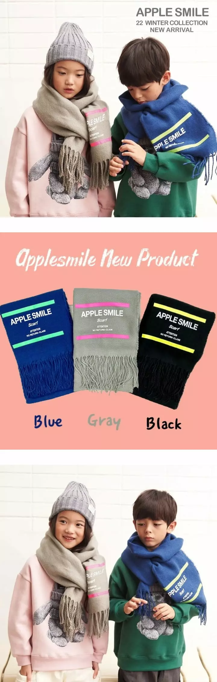 Apple Smile - Korean Children Fashion - #littlefashionista - Apple Muffler