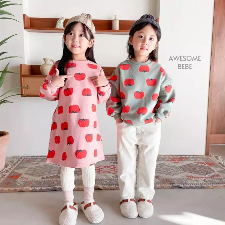 Awesome Bebe - Korean Children Fashion - #Kfashion4kids - Tomato Fleece Sweatshirt