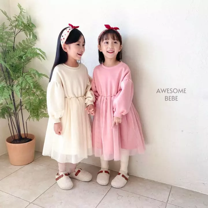 Awesome Bebe - Korean Children Fashion - #childofig - Snow Mesh One-piece
