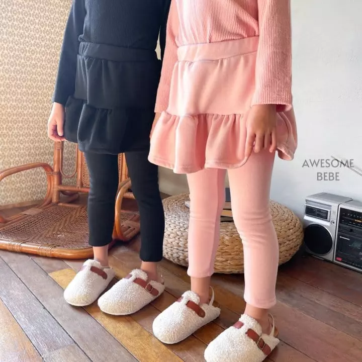 Awesome Bebe - Korean Children Fashion - #childofig - Mink Skirt Leggings
