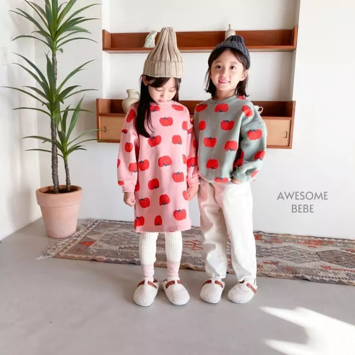 Awesome Bebe - Korean Children Fashion - #childofig - Tomato Fleece Sweatshirt - 6