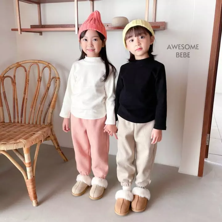 Awesome Bebe - Korean Children Fashion - #childrensboutique - Frise Turtleneck Tee - 6