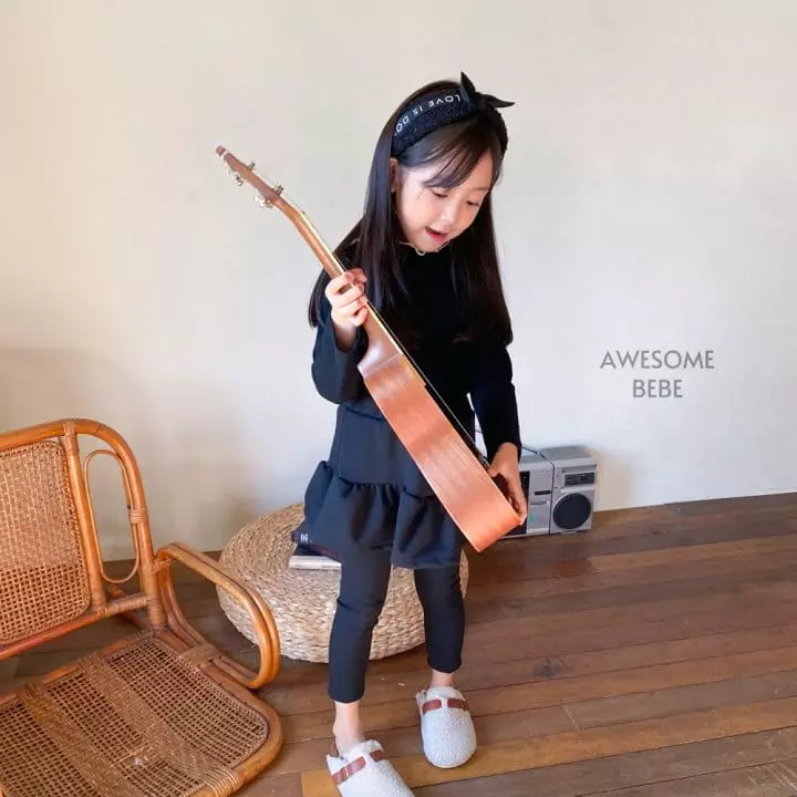 Awesome Bebe - Korean Children Fashion - #childrensboutique - Mink Skirt Leggings - 2