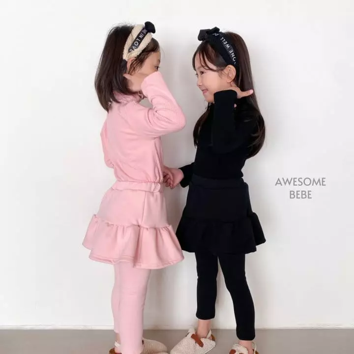 Awesome Bebe - Korean Children Fashion - #designkidswear - Terry Rib Turtleneck Tee - 6