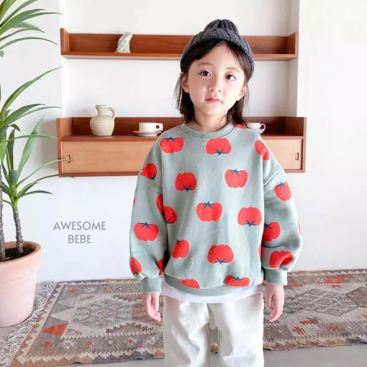 Awesome Bebe - Korean Children Fashion - #designkidswear - Tomato Fleece Sweatshirt - 9