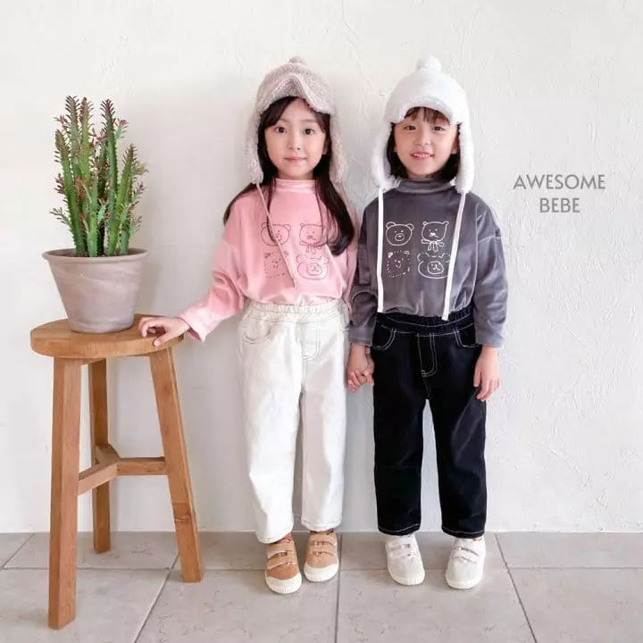 Awesome Bebe - Korean Children Fashion - #designkidswear - Stitch Span Pants - 8