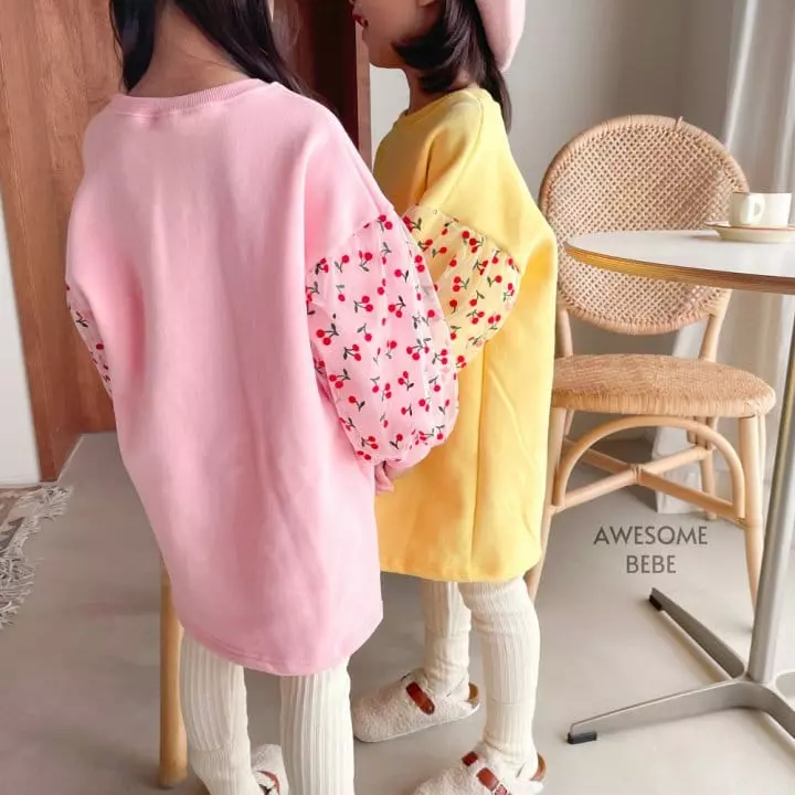 Awesome Bebe - Korean Children Fashion - #discoveringself - Cherry Sleeves Mesh Skirt - 3