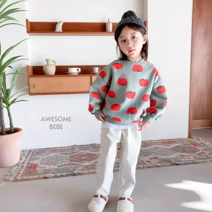 Awesome Bebe - Korean Children Fashion - #discoveringself - Tomato Fleece Sweatshirt - 10