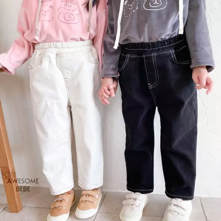 Awesome Bebe - Korean Children Fashion - #discoveringself - Stitch Span Pants - 9