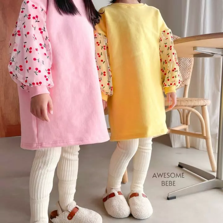 Awesome Bebe - Korean Children Fashion - #discoveringself - Cherry Sleeves Mesh Skirt - 4