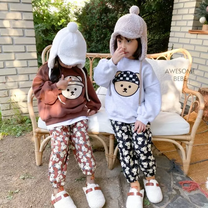 Awesome Bebe - Korean Children Fashion - #fashionkids - Bear Bonding Pants - 2