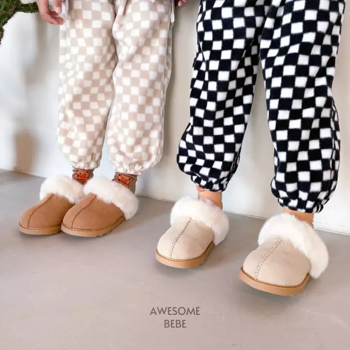 Awesome Bebe - Korean Children Fashion - #fashionkids - Checker Fleece Pants