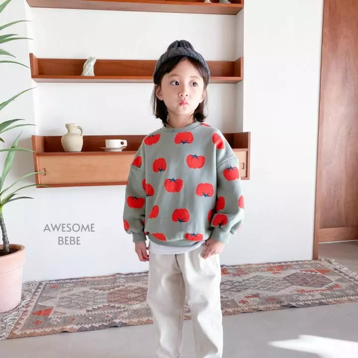 Awesome Bebe - Korean Children Fashion - #fashionkids - Tomato Fleece Sweatshirt - 11