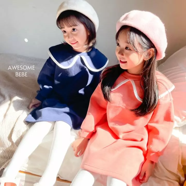 Awesome Bebe - Korean Children Fashion - #kidsshorts - Sailor Fleece One-piece - 3