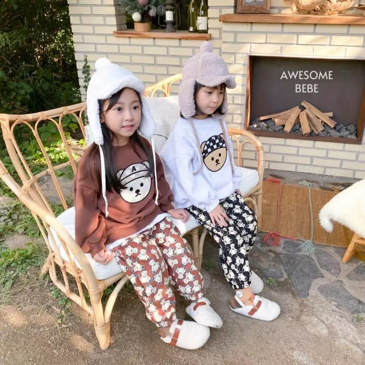 Awesome Bebe - Korean Children Fashion - #kidsshorts - Bear Bonding Pants - 3