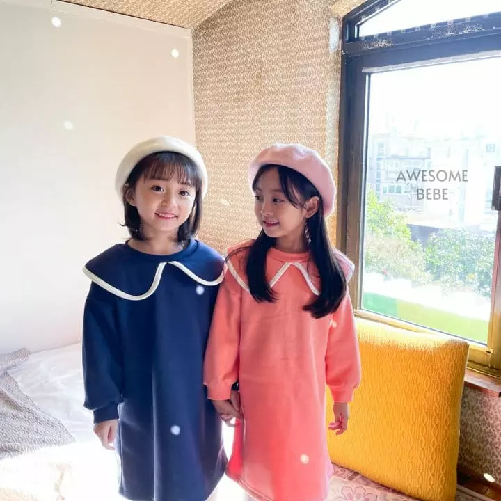 Awesome Bebe - Korean Children Fashion - #kidsshorts - Sailor Fleece One-piece - 4