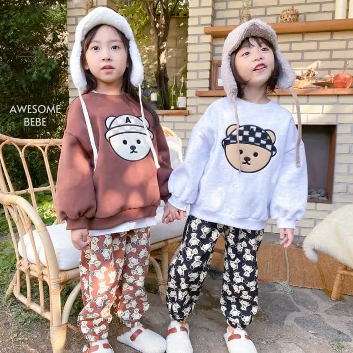 Awesome Bebe - Korean Children Fashion - #kidsshorts - Bear Bonding Pants - 4