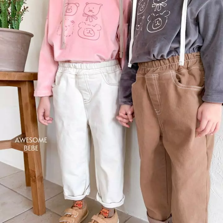 Awesome Bebe - Korean Children Fashion - #kidsstore - Stitch Span Pants - 12