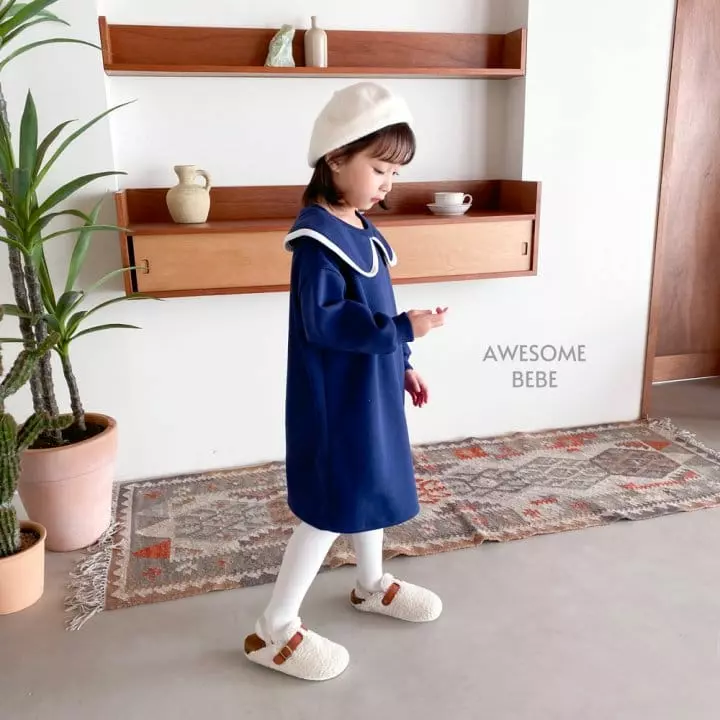 Awesome Bebe - Korean Children Fashion - #kidzfashiontrend - Sailor Fleece One-piece - 5