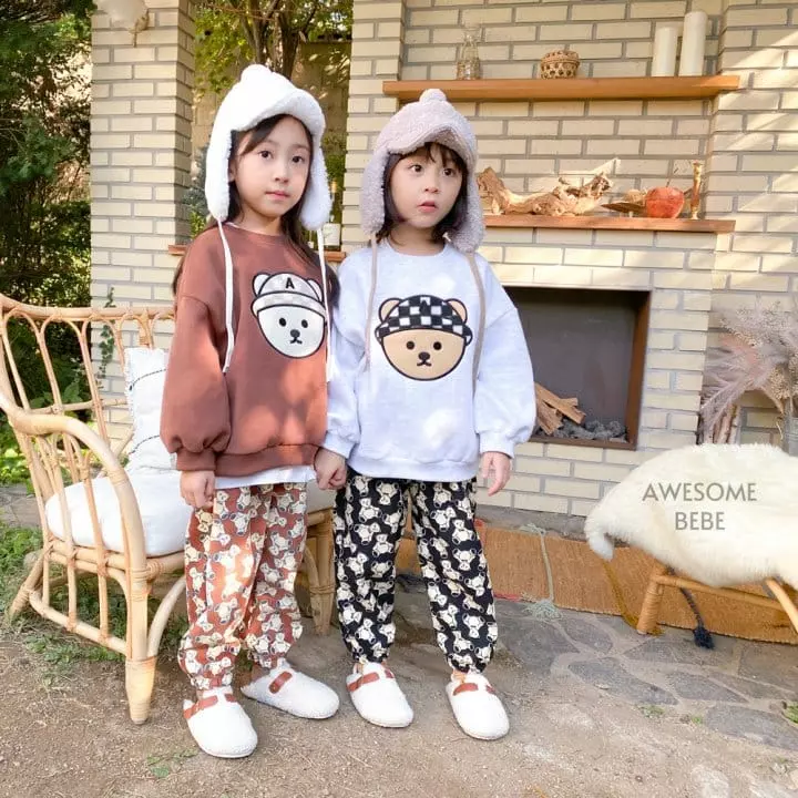 Awesome Bebe - Korean Children Fashion - #kidzfashiontrend - Bear Bonding Pants - 5