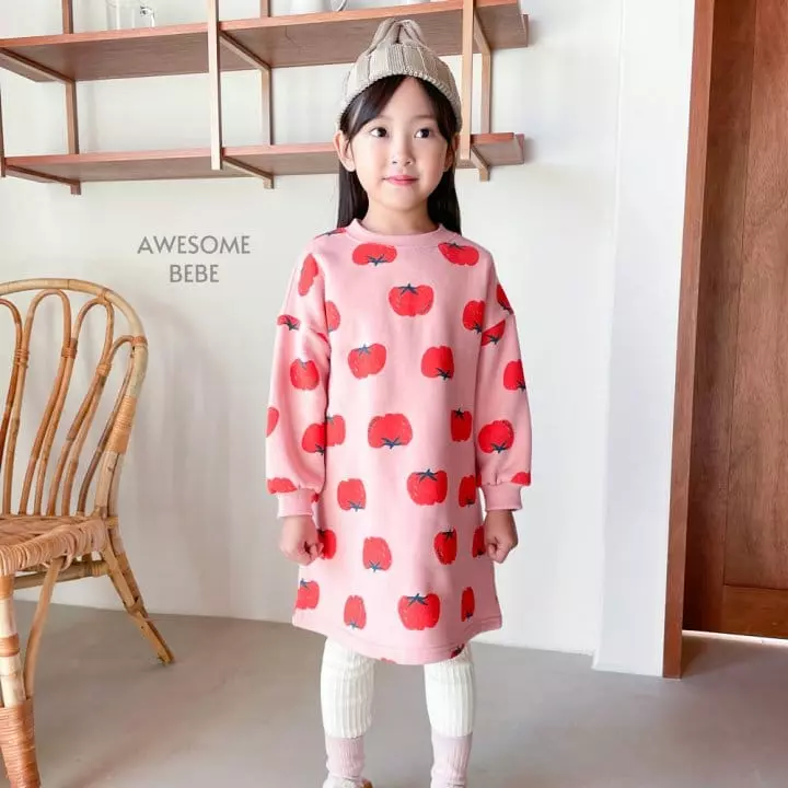 Awesome Bebe - Korean Children Fashion - #kidzfashiontrend - Tomato Fleece One-piece