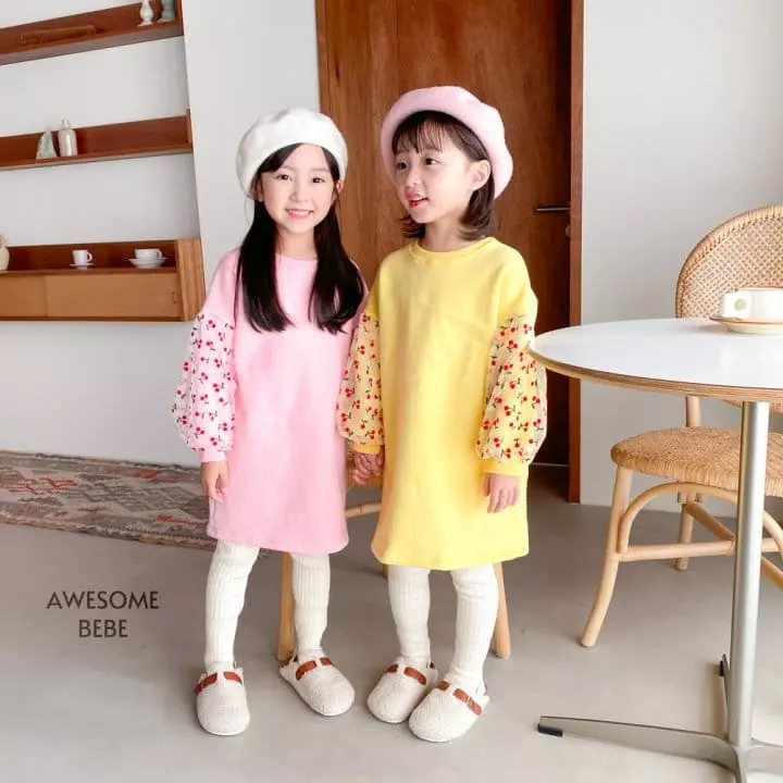 Awesome Bebe - Korean Children Fashion - #littlefashionista - Cherry Sleeves Mesh Skirt - 9