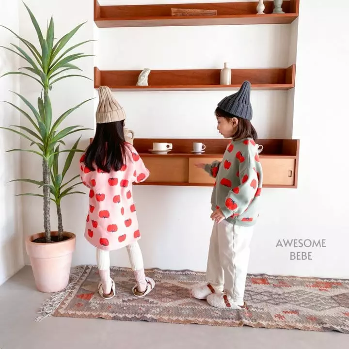Awesome Bebe - Korean Children Fashion - #littlefashionista - Tomato Fleece Sweatshirt - 2