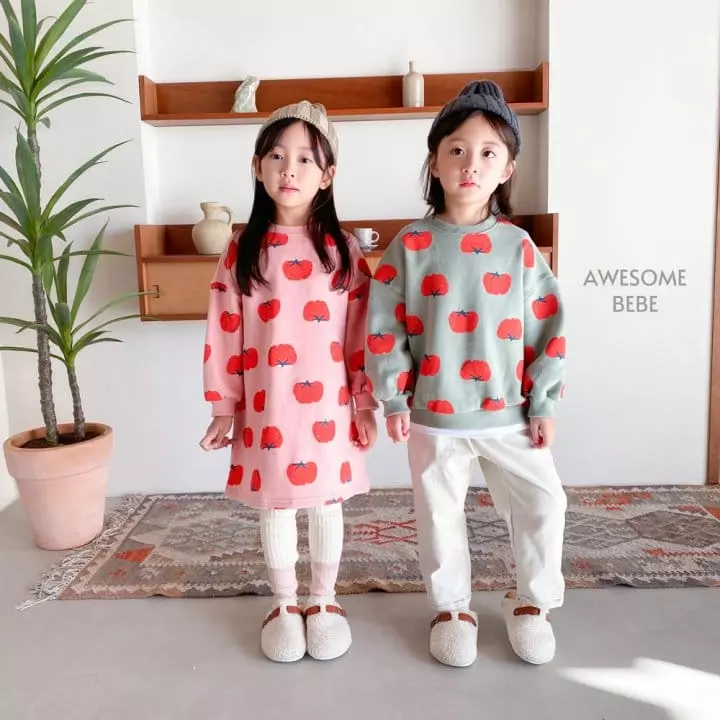 Awesome Bebe - Korean Children Fashion - #littlefashionista - Tomato Fleece One-piece - 4