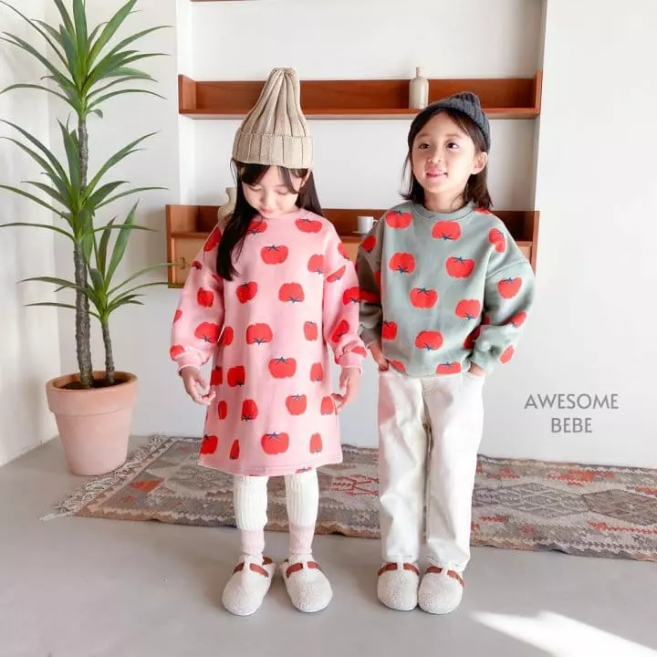 Awesome Bebe - Korean Children Fashion - #minifashionista - Tomato Fleece One-piece - 5