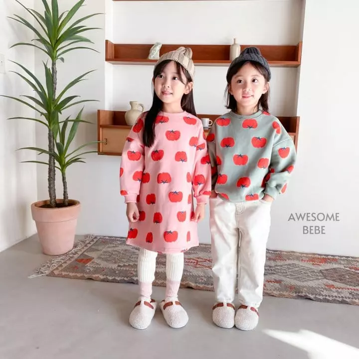 Awesome Bebe - Korean Children Fashion - #prettylittlegirls - Tomato Fleece One-piece - 6