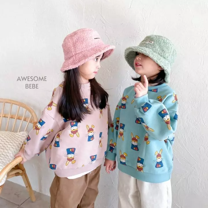 Awesome Bebe - Korean Children Fashion - #stylishchildhood - Rabbit Retro Sweatshirt - 6