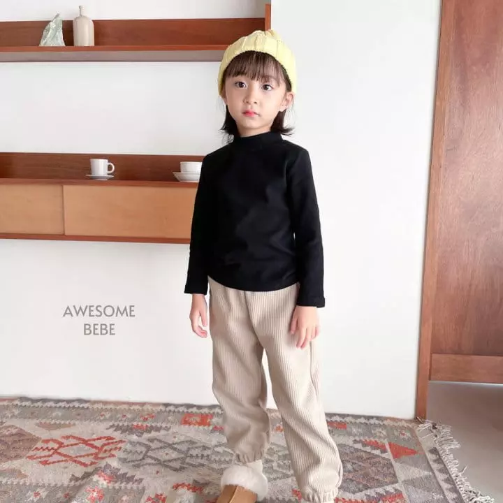 Awesome Bebe - Korean Children Fashion - #toddlerclothing - Frise Turtleneck Tee - 4
