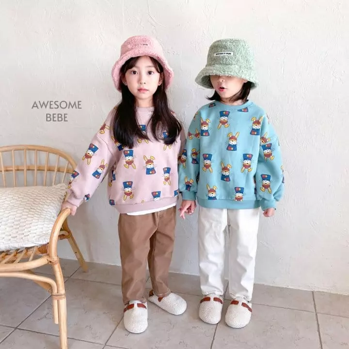 Awesome Bebe - Korean Children Fashion - #prettylittlegirls - Rabbit Retro Sweatshirt - 4
