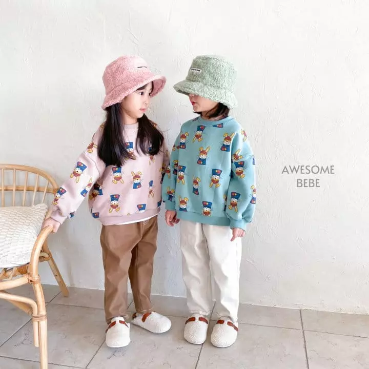 Awesome Bebe - Korean Children Fashion - #toddlerclothing - Rabbit Retro Sweatshirt - 5