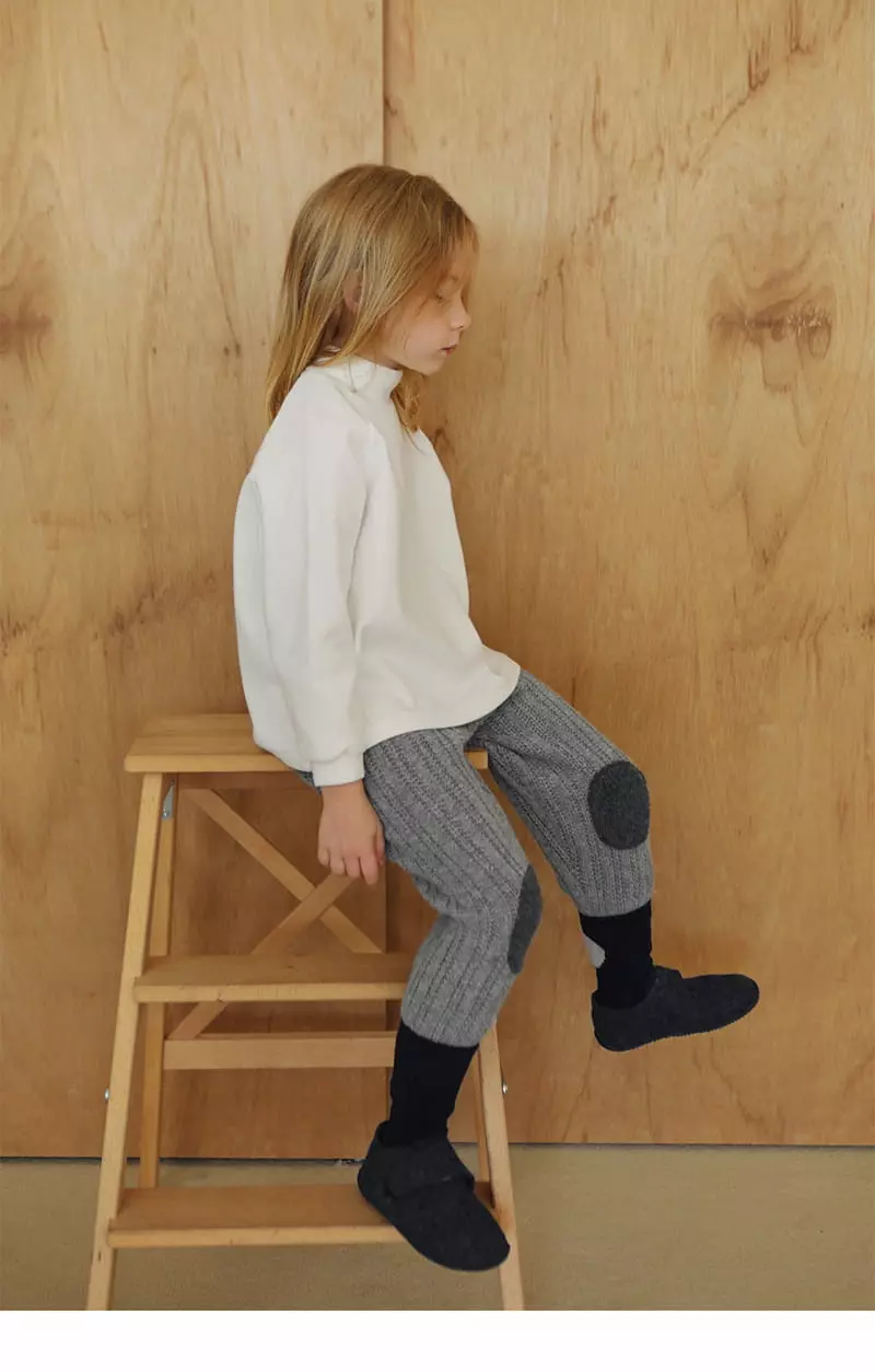 BIEN A BIEN - Korean Children Fashion Brand - #childofig - Waffle Ralgan Mock Neck Tee