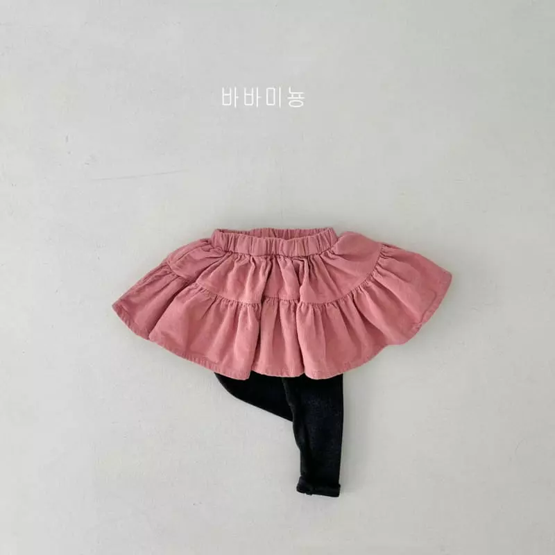 Babar Mignon - Korean Children Fashion - #Kfashion4kids - Rib Cancan Skirt Leggings - 6