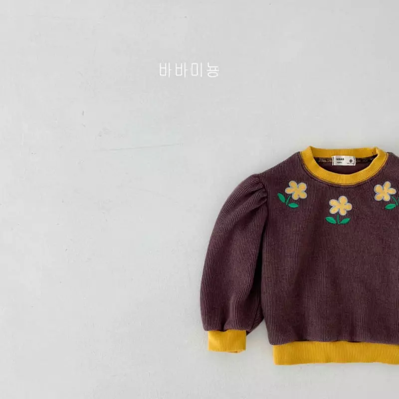 Babar Mignon - Korean Children Fashion - #childofig - Flower Embrodiery Sweatshirt - 9
