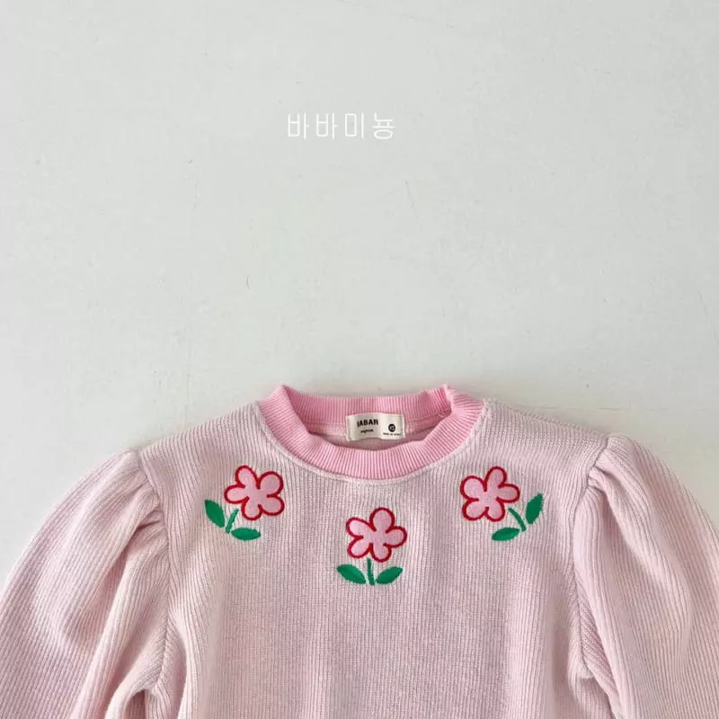 Babar Mignon - Korean Children Fashion - #childrensboutique - Flower Embrodiery Sweatshirt - 10