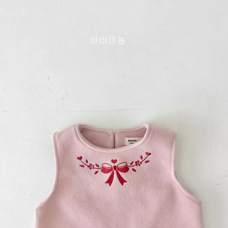 Babar Mignon - Korean Children Fashion - #childrensboutique - Ribbon Embrodiery One-piece - 12