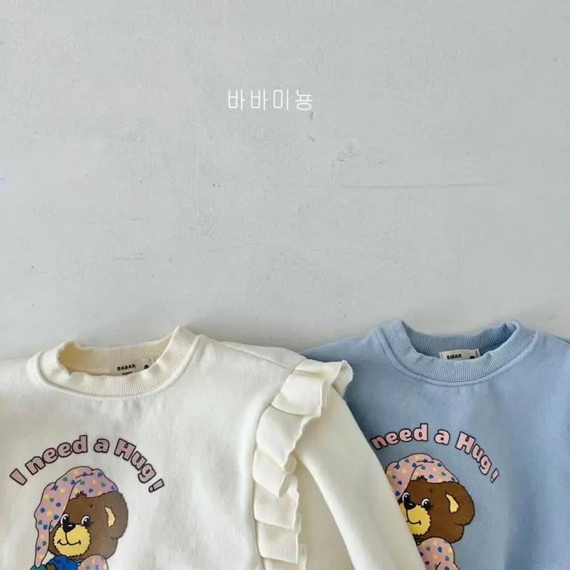 Babar Mignon - Korean Children Fashion - #designkidswear - Bear Long Sweatshirt - 3