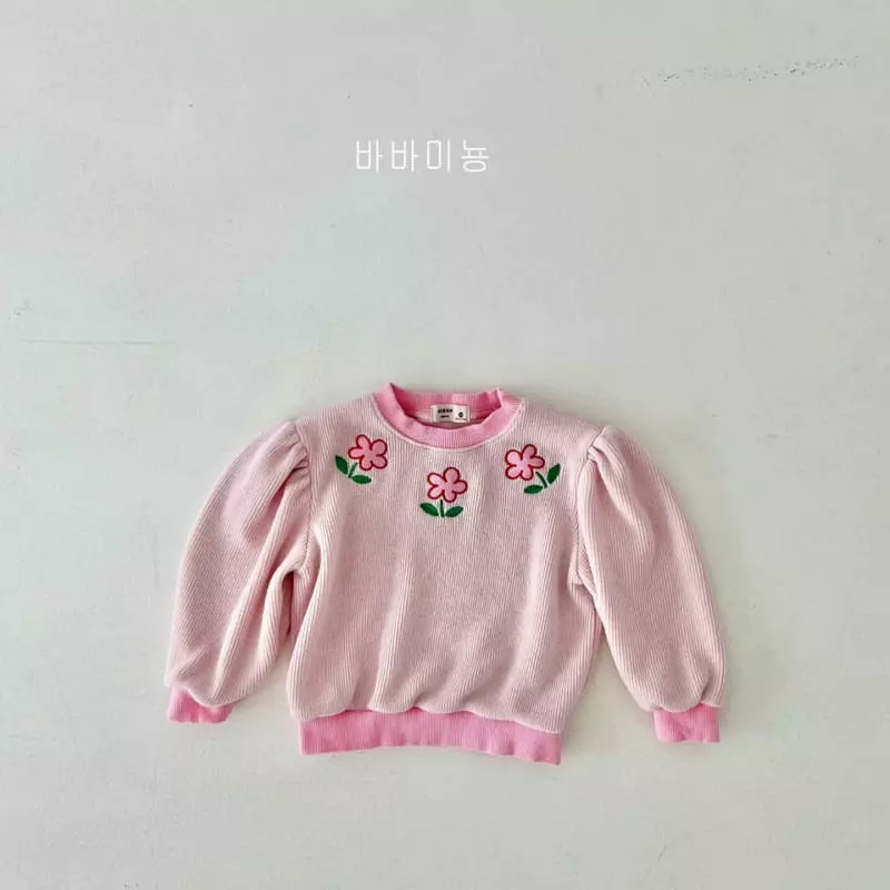 Babar Mignon - Korean Children Fashion - #discoveringself - Flower Embrodiery Sweatshirt - 12