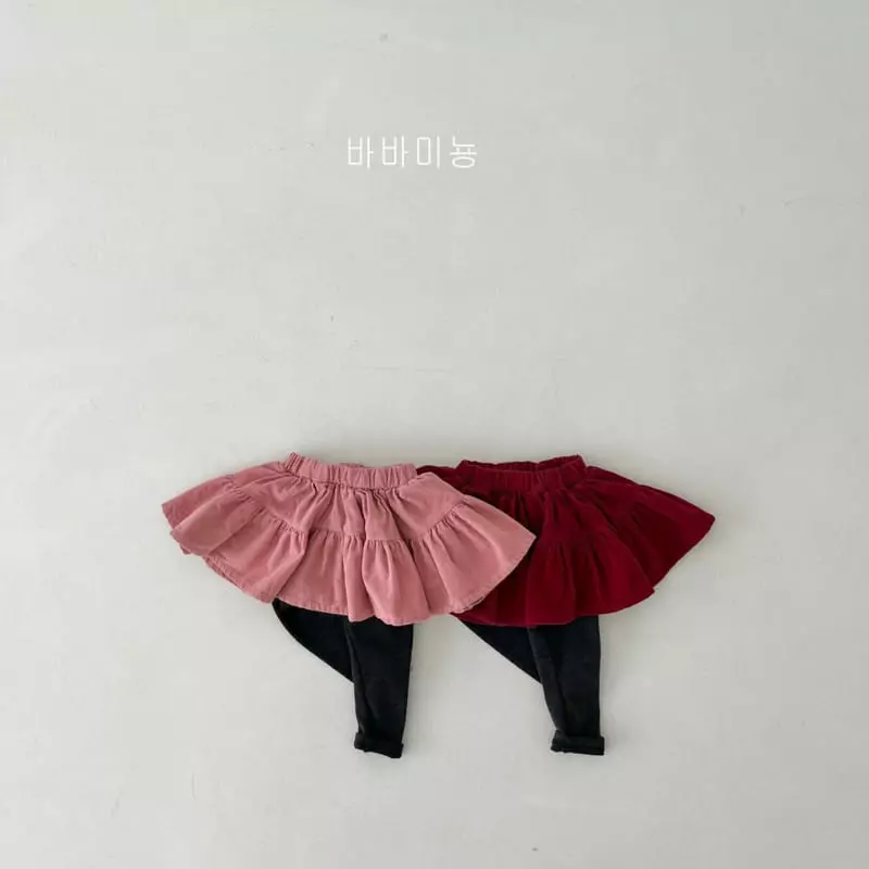 Babar Mignon - Korean Children Fashion - #discoveringself - Rib Cancan Skirt Leggings