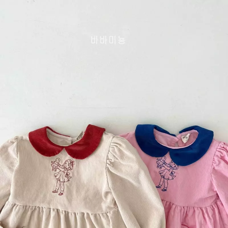 Babar Mignon - Korean Children Fashion - #fashionkids - Girl Rib One-piece - 4