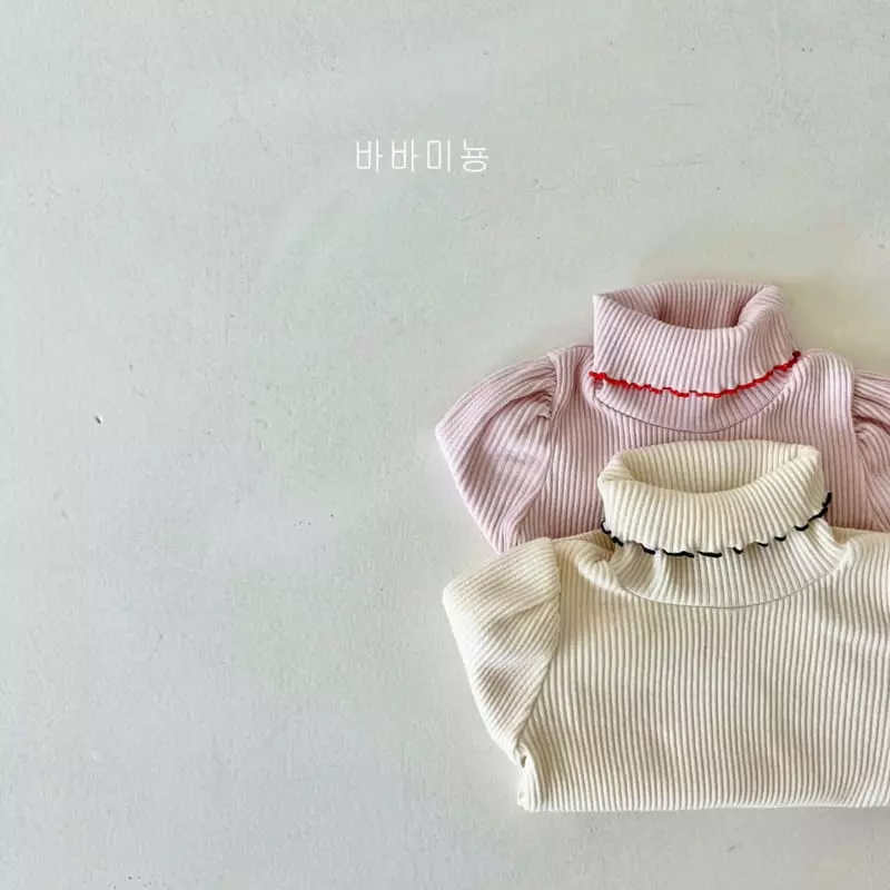 Babar Mignon - Korean Children Fashion - #kidsstore - Terry Turtleneck Tee - 12
