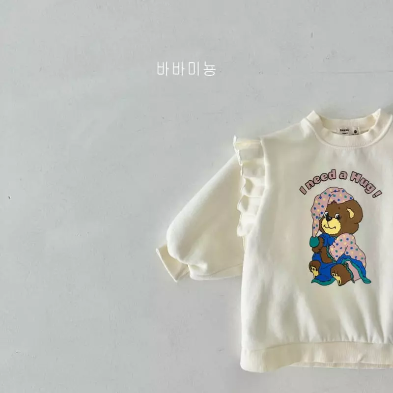Babar Mignon - Korean Children Fashion - #kidsstore - Bear Long Sweatshirt - 7